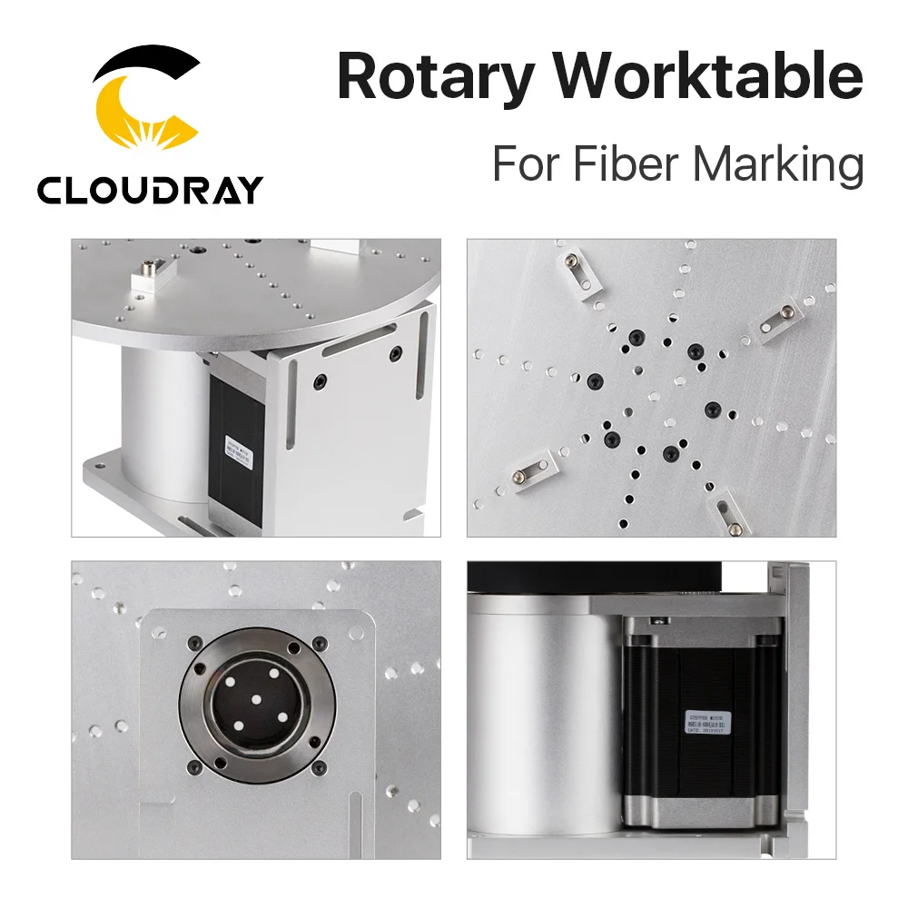 Cloudray Rotary Worktable Diameter 300mm Working Area Rotry Device + DM860S Driver for Fiber & Co2 DIY Marking Expansion Axis