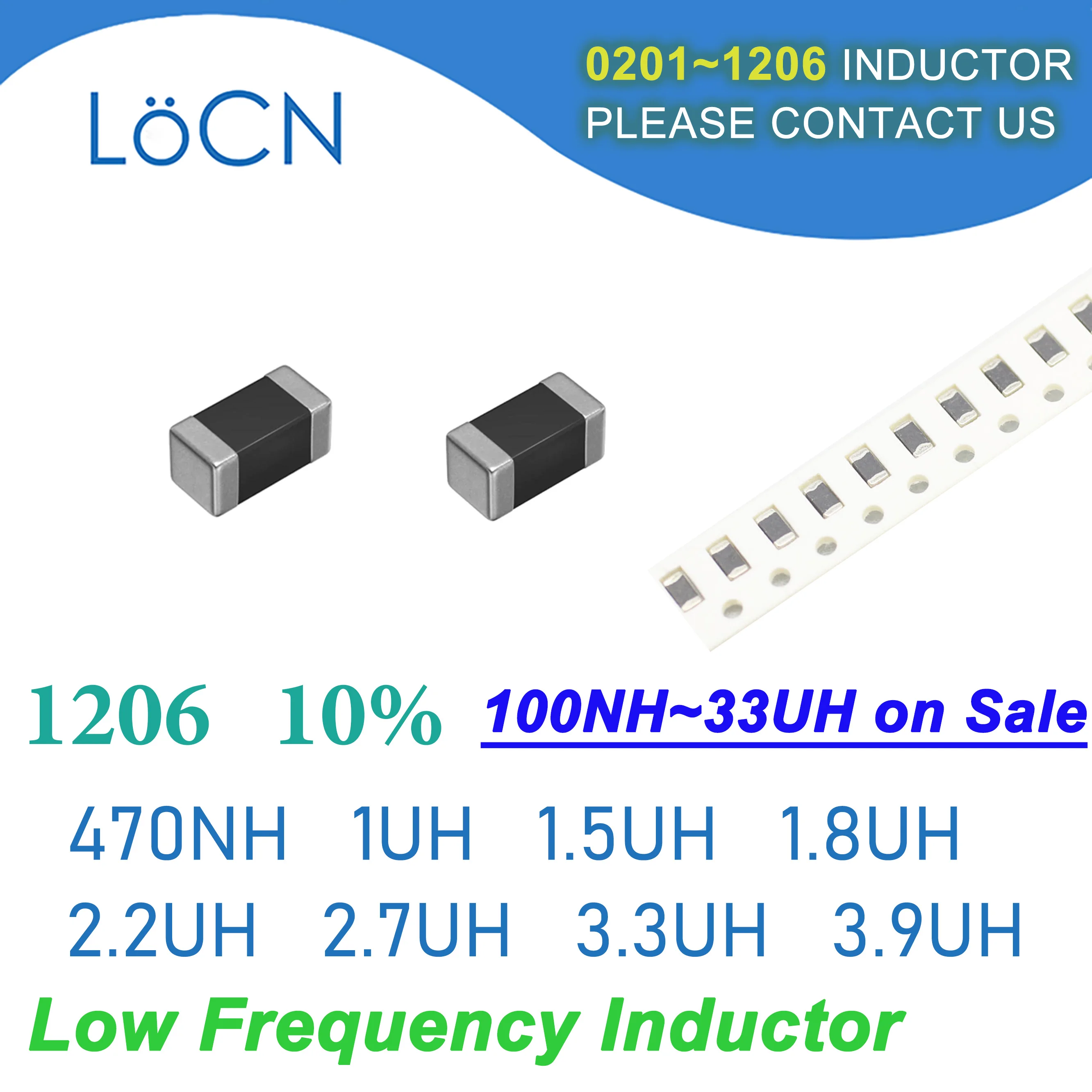 

4000Pcs 1206 3216 10% SMD Chip Inductor 470NH 1UH 1.5UH 1.8UH 2.2UH 2.7UH 3.3UH 3.9UH Multilayer Ferrite Inductors High Quality