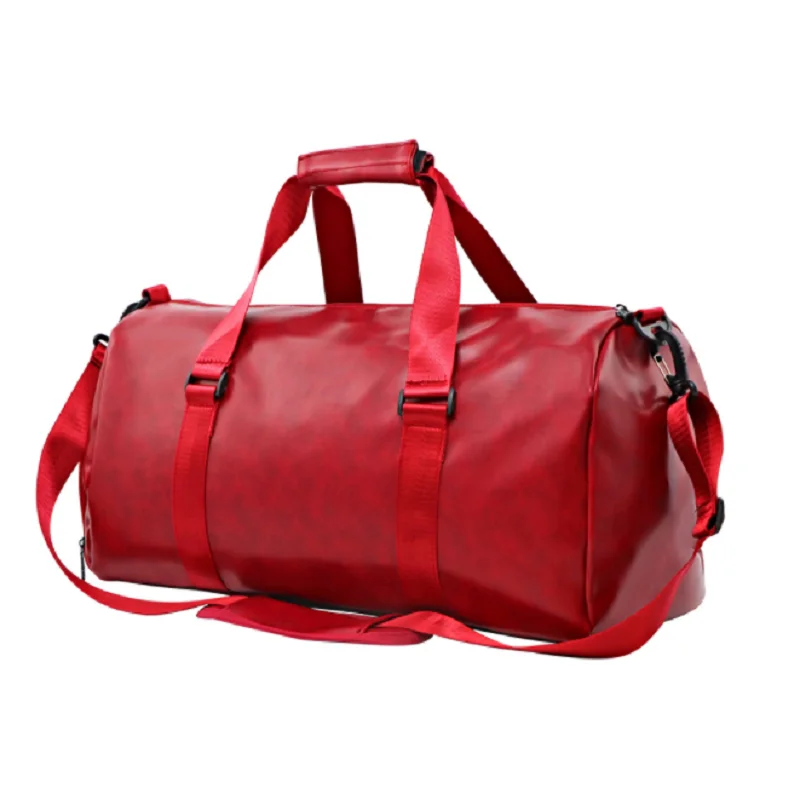 PU Leather Travel Bag Shoe Bag Large Capacity Messenger Sports Handbag Fitness Bag Fitness Yoga Soft Back