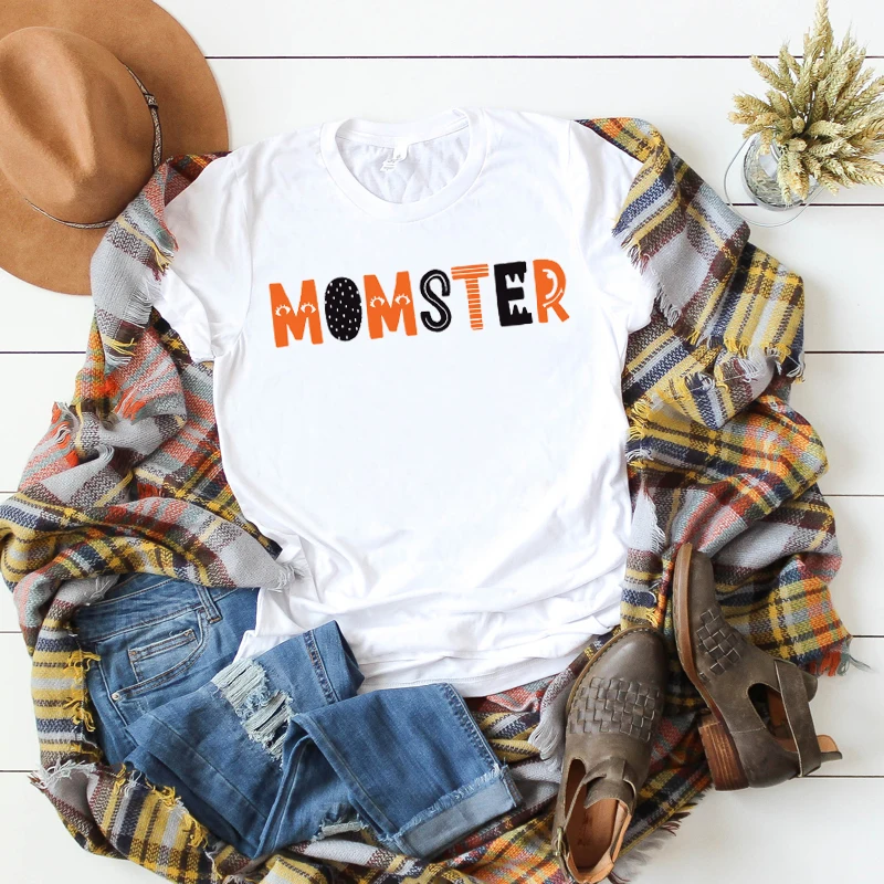 Women Hocus Pocus Tshirt Momster Monster Halloween Fall Female Womens Kawaii T Tee Shirt T-shirt Autumn Graphic Ladies Top