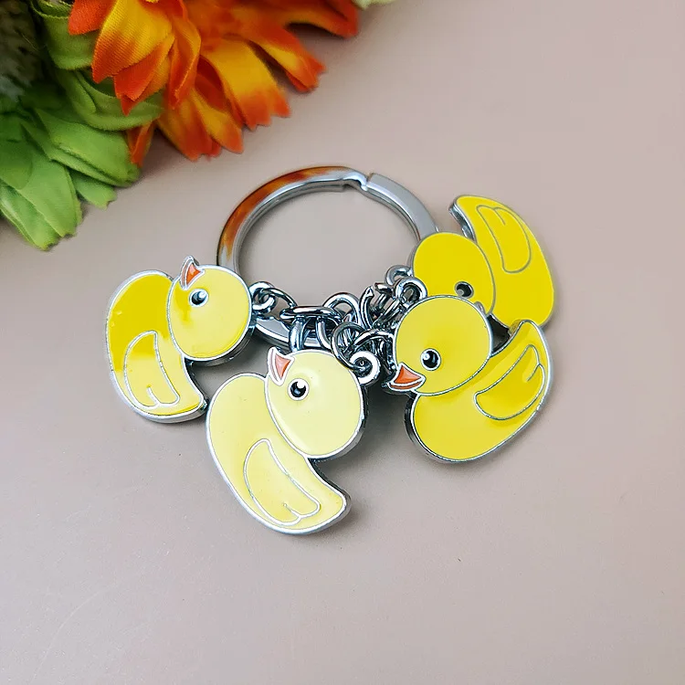 Original Key Ring Keychain Fashion All-Match Yellow Duck Bird Fresh Young String Cute Lovely Gift Special Characteristic K0048