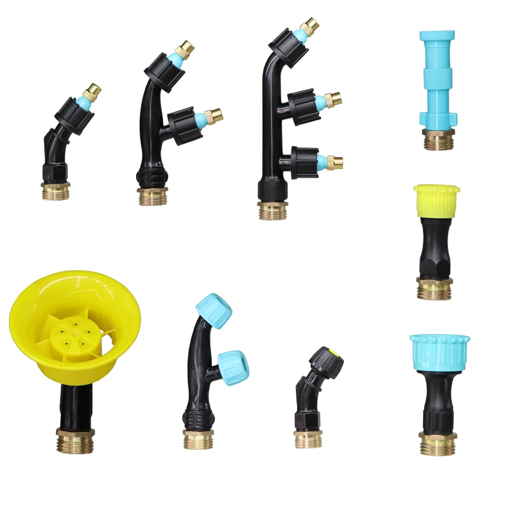 Agricultural Sprayer Nozzles Brass Single Double Triple Heads Atomizing Sprinklers greenhouse  Irrigation Spraying Accessories