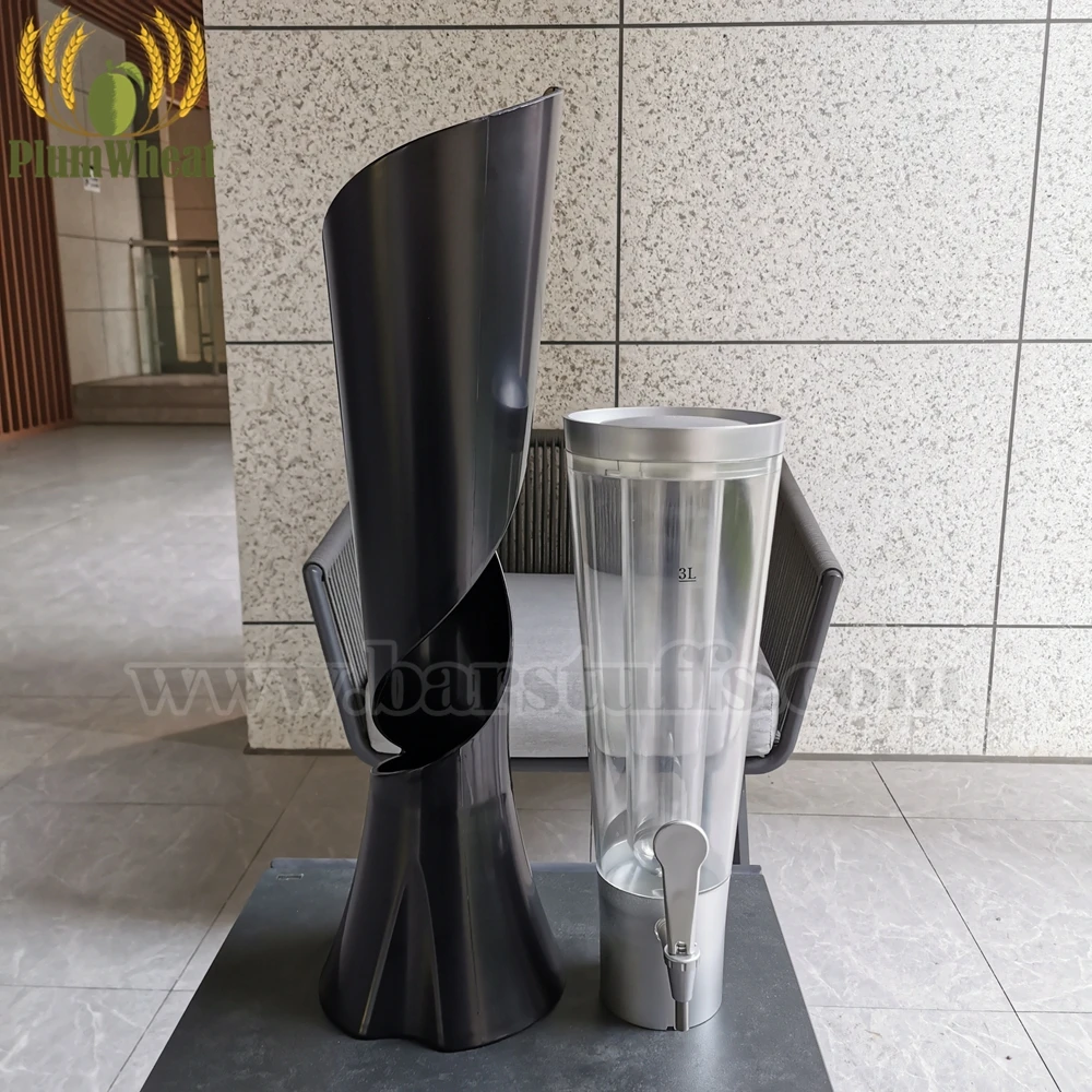 Tabletop Beverage Dispenser, Beer Tower with Ice Tube Chill Rod, Cool Design, 3 Liters, BT55