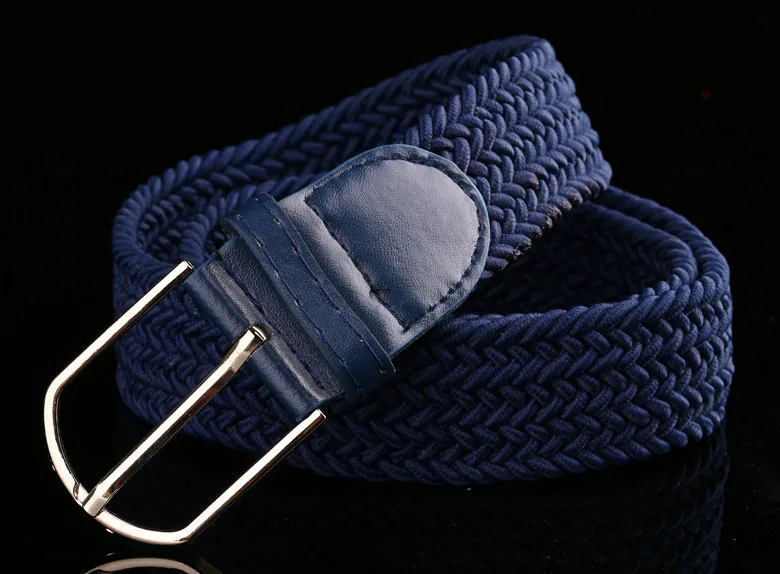 New fashion Elastic Woven Belt Belts Man/Women Casual Knitted Pin Buckle Belt Fashion Woman Woven Elastic Stretch Waist Belt
