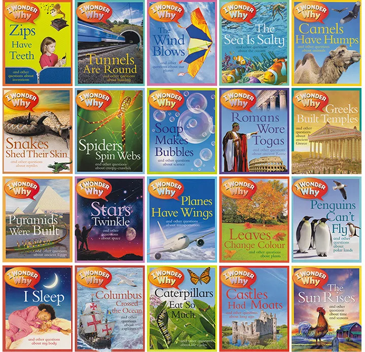 25 Books I Wonder Why Children Encyclopedia Science Book Body Space Animal Bulding Learing English Reading Early Education