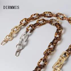 New Fashion Woman Bag Accessory Detachable Part Replacement Chain Leopard Gold Silver Acrylic  Strap Women Shoulder Handle Chain