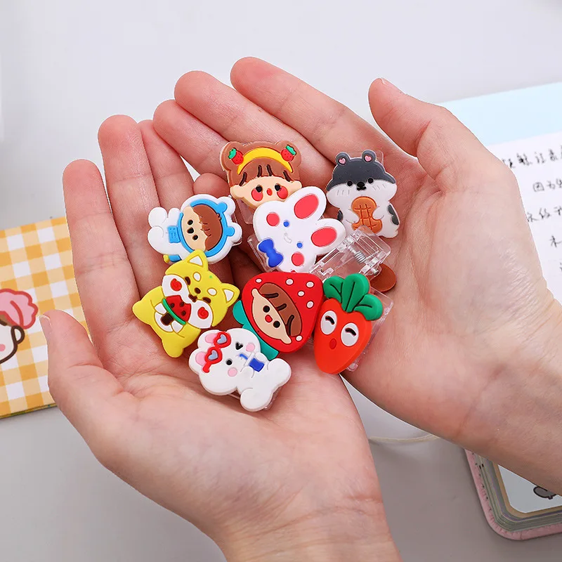 

100pcs/lot Kawaii Hamster Rabbit Carrot Dog Clip Cute Photo Craft DIY Decoration Notes Letter Paper Clips Office School Supplies