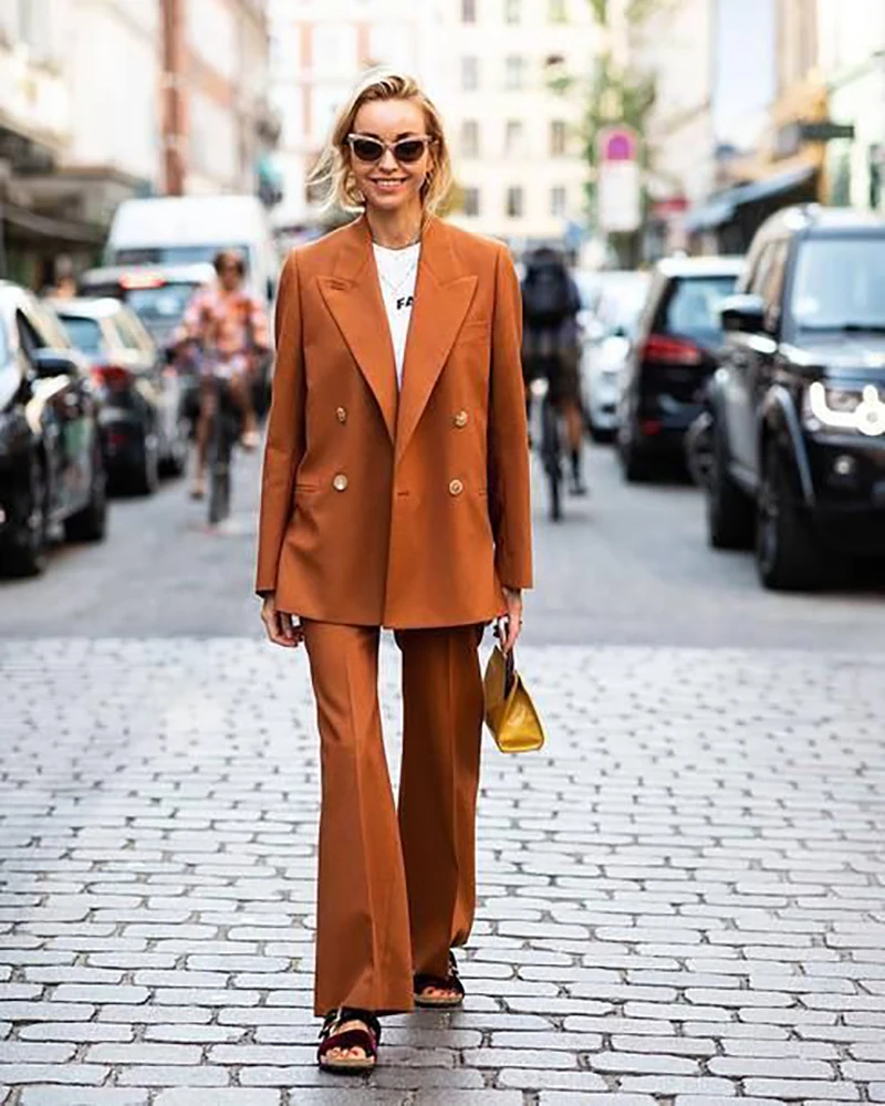 Ensemble deux pièces pour femmes, Blazer à manches longues, pantalon de mariage, costume de bureau, tenue de Fitness, automne et hiver