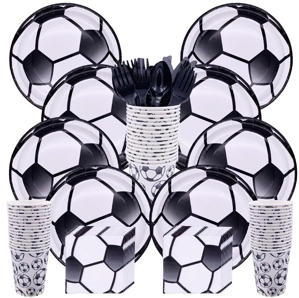 

Soccer Football Birthday Party Decoration Football Theme Disposable Party Tableware Birthday Party Decor Kids Boy Soccer Party