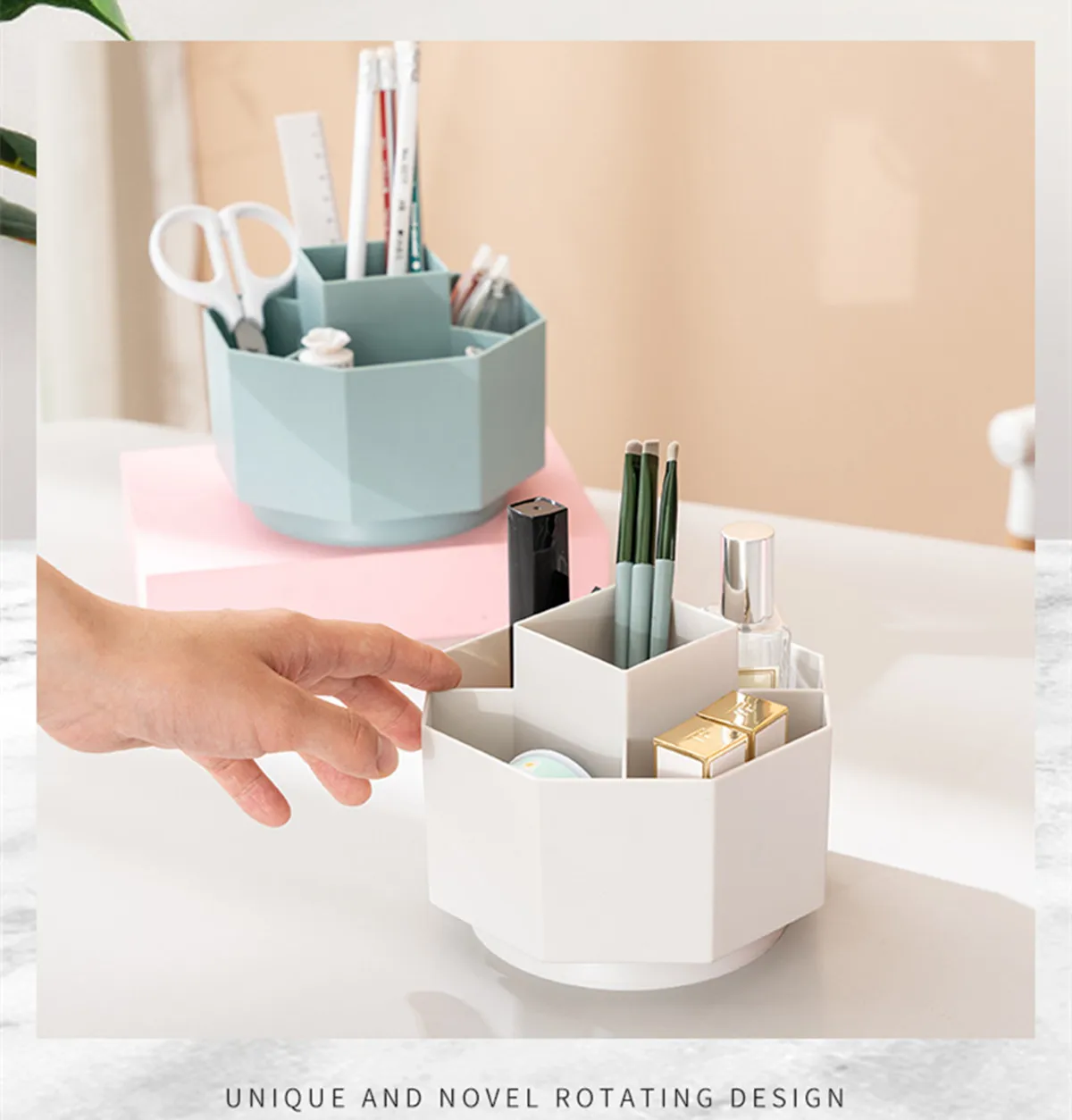 Neue Design 360 Grad Rotary Stift Halter Desktop Büro Schreibwaren Stift Halter Lagerung Box