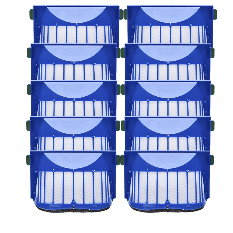 10 Stuks Hepa Filter Accessroies Kit Voor Irobot Roomba 600 Series 605 606 616 620 650 655 660 625 676 680 690 Robot Stofzuiger