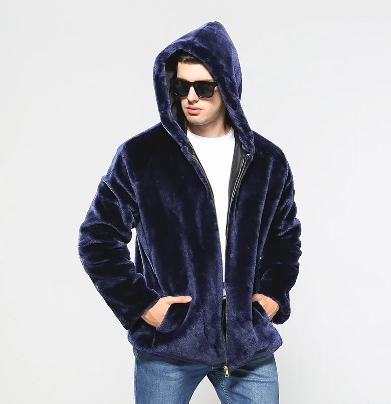 New Style Men'S Wear Imitation Fur Coat Autumn And Winter Korean-style Men's Fur Thick Plus-size