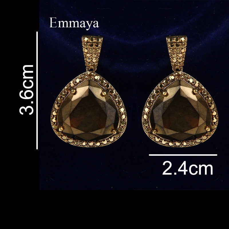 Emmaya New Fashion Design Coppery Restoring Ancient Ways Geometry Earring With Cubic Zircon For Women Elegant Jewelry In Party