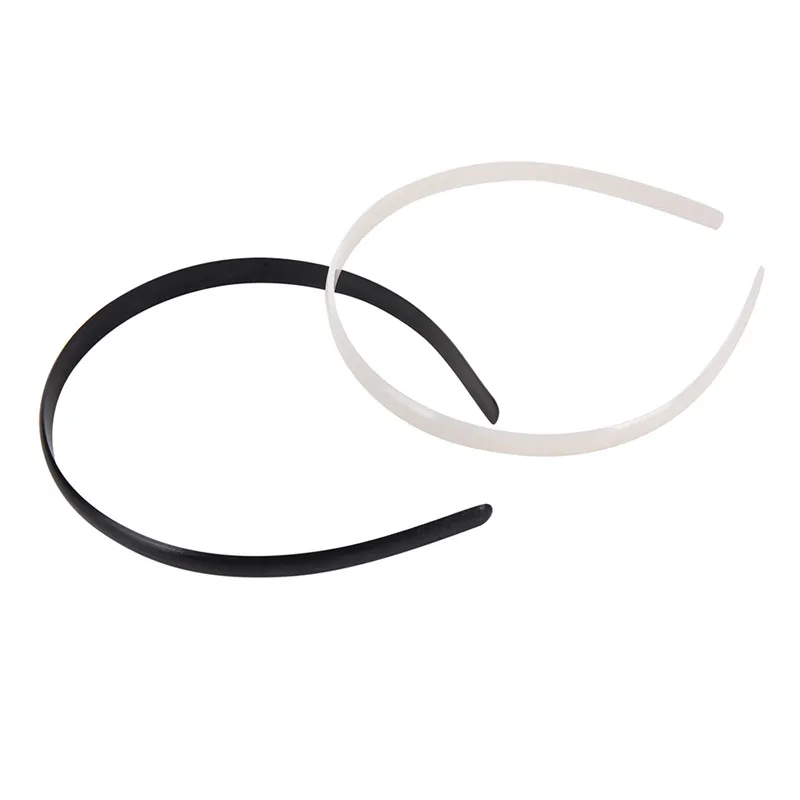 Wholesales 10pcs/lot Plain Lady Plastic Hair Band Headbands NO Teeth Headwear Girl Hair DIY Tool Accessories White Black