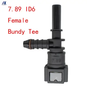 7.89 ID6 자동차 자동차 연료 라인 Bundy Tee 호스 커플러 나일론 오토바이 호스 커플러 퀵 릴리스 연결 커넥터 자동차 액세서리