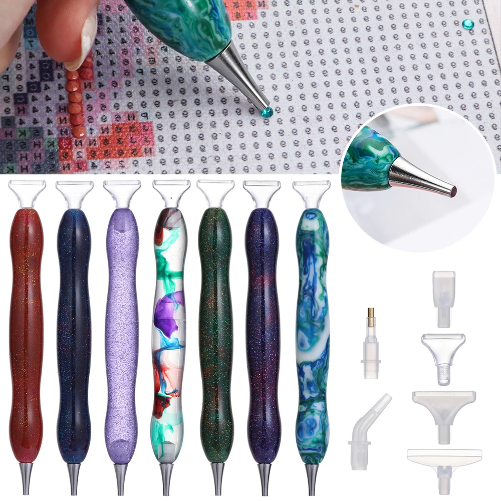 Resin 5D Diamond Painting Pen Eco-friendly Alloy Replacement Pen Heads Point Drill Pens Embroidery Cross Stitch Craft Nail Art