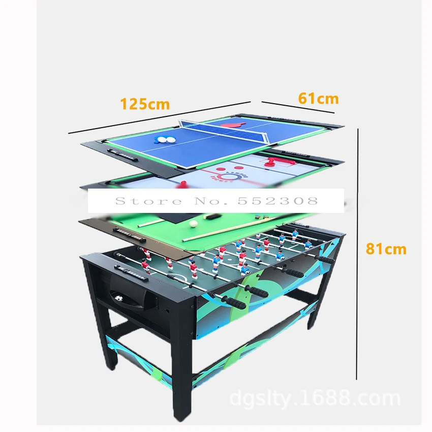 4 Function in 1 Table Set Billiard/Ice Hockey/Football/Table Tennis Table Indoor Sport Game Leisure Multifunctional Table