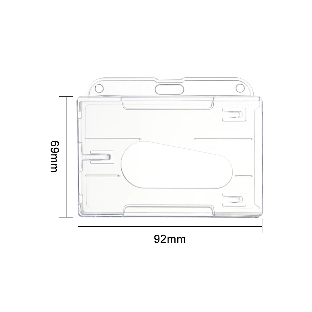 2020 Durable Multi-use Hard Plastic Work ID Card Sleeve Badge Protector Cover Case Practical Double-sided Card Holders