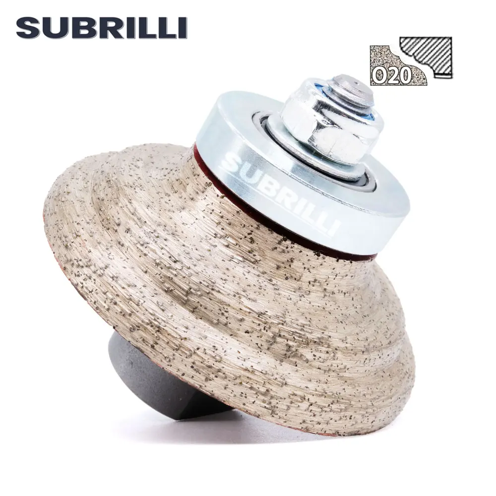 Subrilli Q20 M14 5/8 "-11 Draad Metalen Continue Router Bit Diamond Snijden Bit Voor Stenen Rand Graniet Marmer beton Slijpen