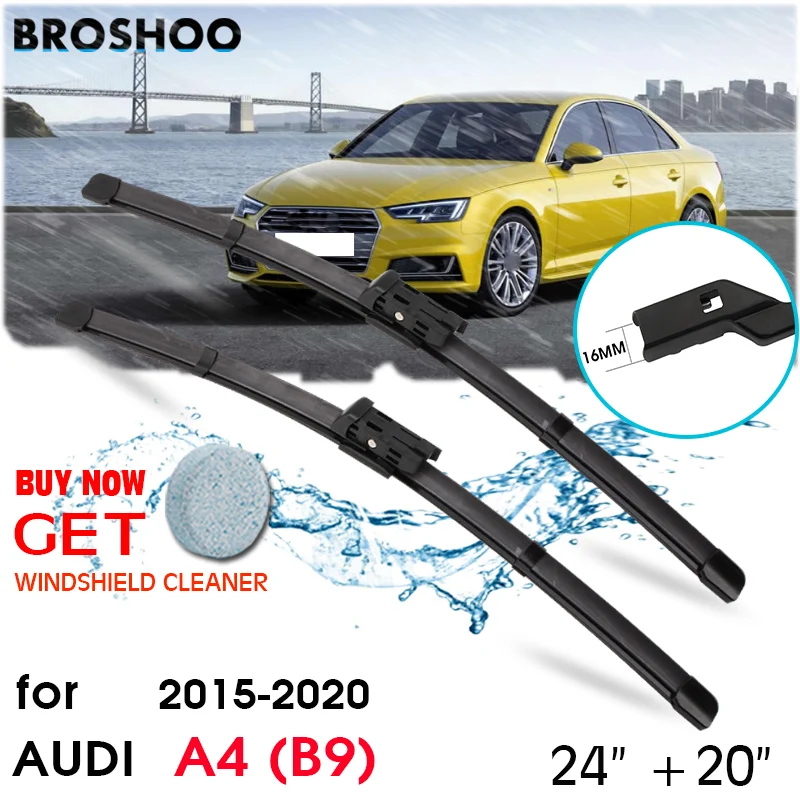 

Car Wiper Blade Front Window Windscreen Windshield Wipers Blades Push Button Auto Accessories For Audi A4 (B9) 24"+20" 2015-2020