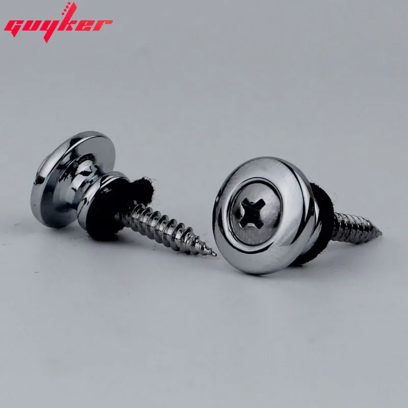 1 Set GUYKER Strap Lock Button For Guitar And Bass Chrome/Black/Gold/Smoky color