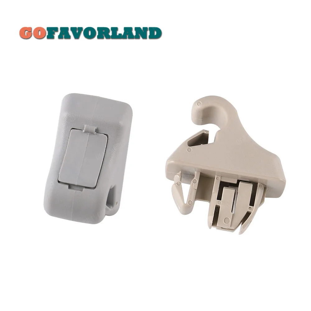 

Gray Or Beige Car Sun Visor Hook Clip Bracket MR779704 MR779705 For Mitsubishi Pajero Montero MK3 2000-2006 V73 V77 V93 V97