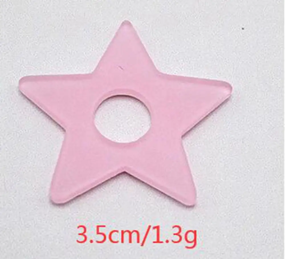 100pcs/lot candy color acrylic hollow stars padded applique Crafts for headwear hairbands DIY accessories