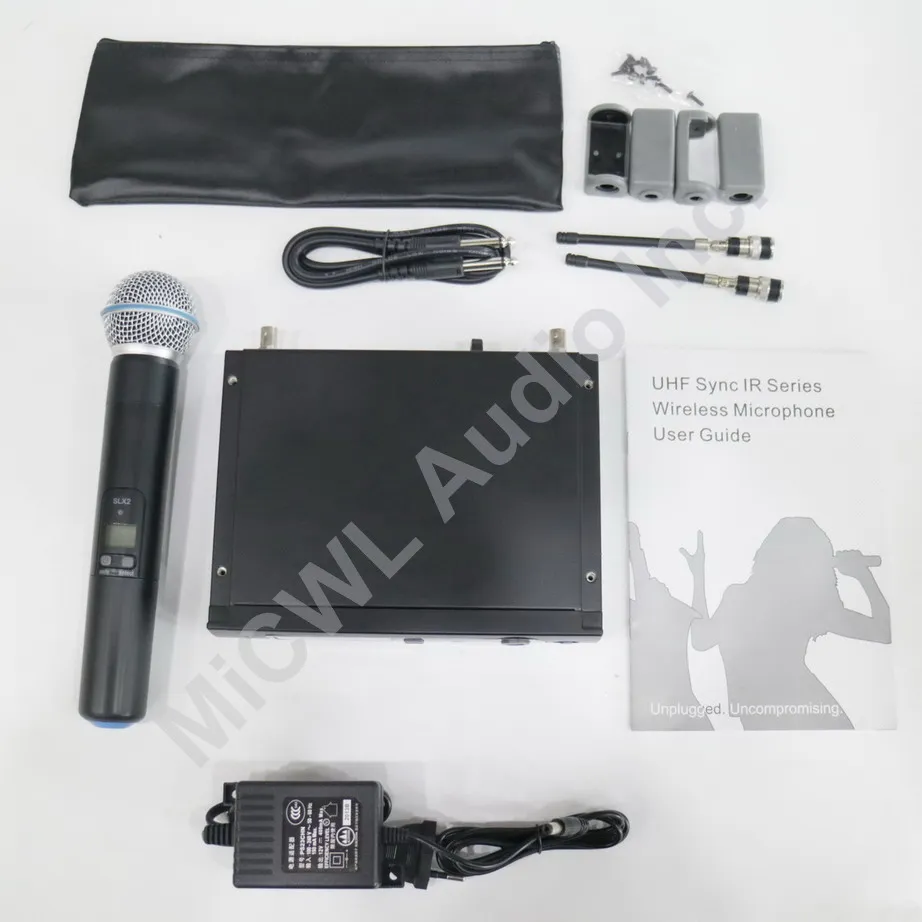 100% MiCWL Brand SLX SLX24 BETA58/SM 58 UHF Professional Wireless Microphone System Cardioid SM BETA 58 Handheld Microfone Mic