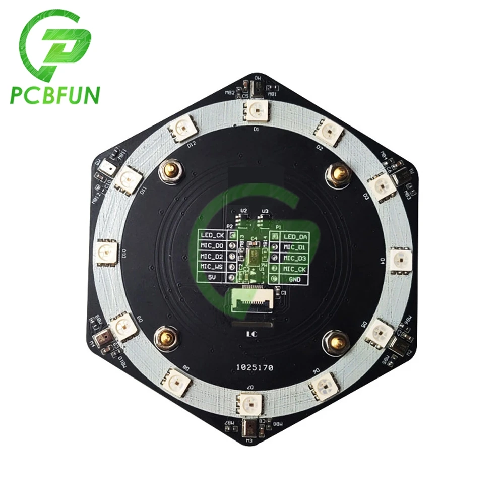 6+1 MSM261S4030HOR I2S Microphone Speech Recognition Array Module K210 Board LED Display for Voice Recognition Capture 140DB SPL