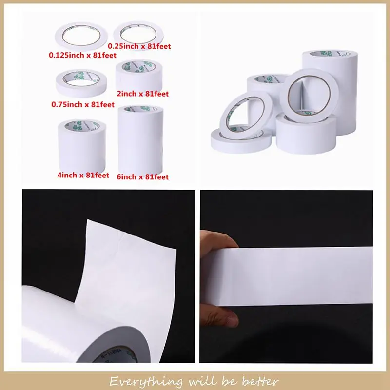 

Mix 6Pcs Clear Double Sided Adhesive Roll Adhesive Instant and Permanent Bond Sticker Making Cards Multi-Purpose Sheets