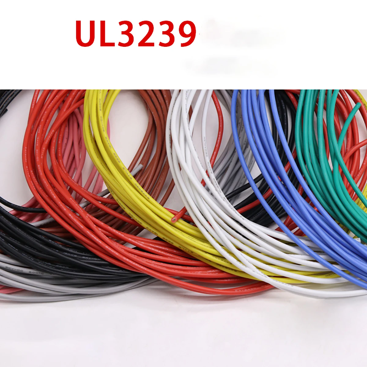 UL3239 Silicone Electronic Wire 14/16/18/20/22/24/26/28/30AWG Tinned Copper Flexible Cable High Temperature Resistance 200