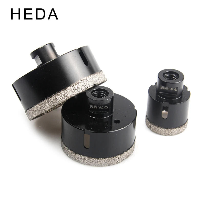 6-130mm 1Pc M14 Thread Shank Hole Saw Dry Vacuum Brazed Diamond Core Drill Bits For Angle Grinder Ceramic Tile Granite Marble