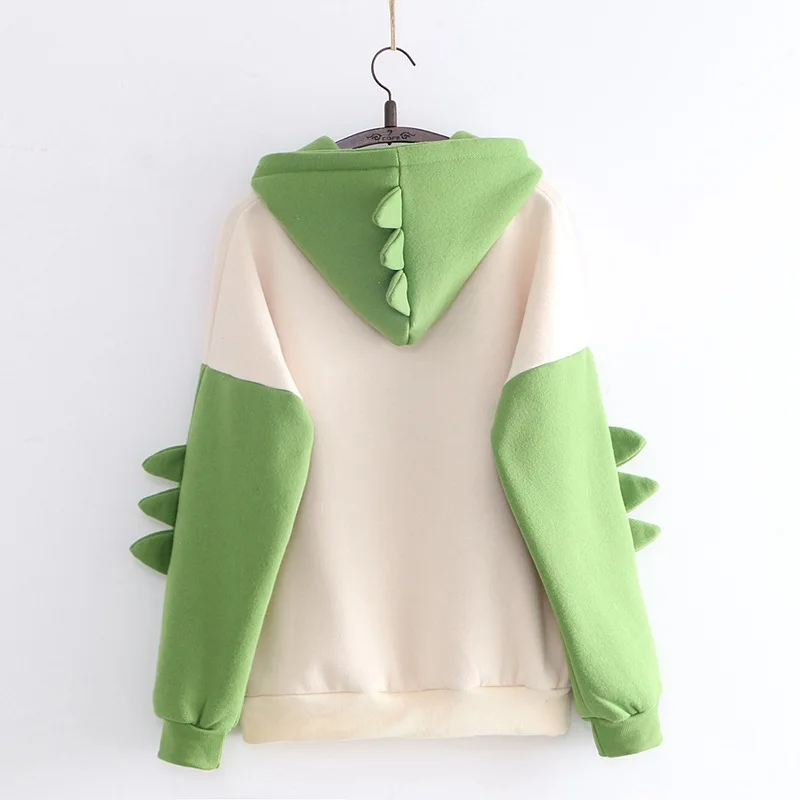 New Cute Dinosaur Hoodies Women Sweatshirt Pullovers Tops Harajuku Hooded Girls Female Teens Hooded Clothes