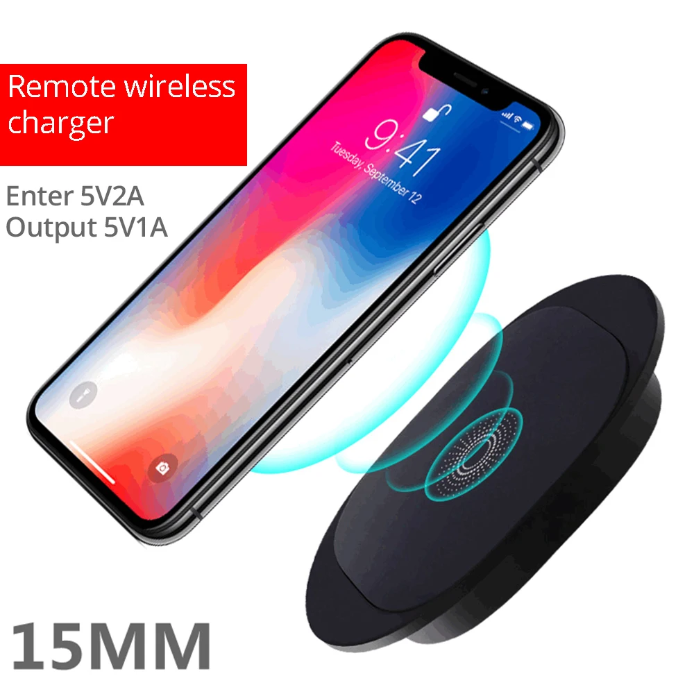 Bonola Qi Invisible True Wireless Charger Long-distance 20MM Wireless Charging Base for iPhone 11 Pro Xs Samsung S20 Xiaomi 11