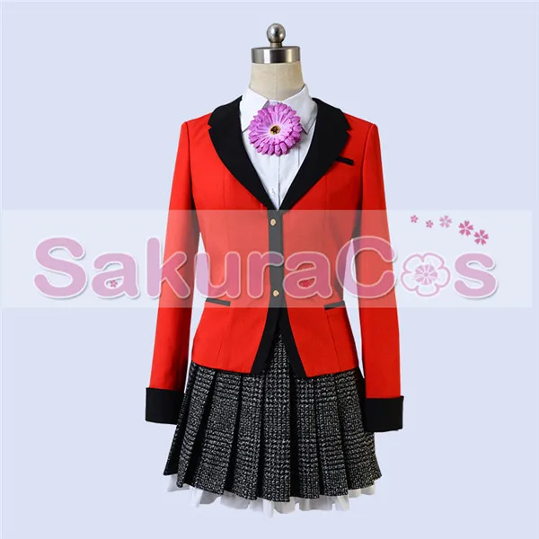 

2020 Anime cosplay costume Kakegurui Yumemite Yumemi Japanese School Girls Uniform Jacket+Shirt+Skirt full sets A