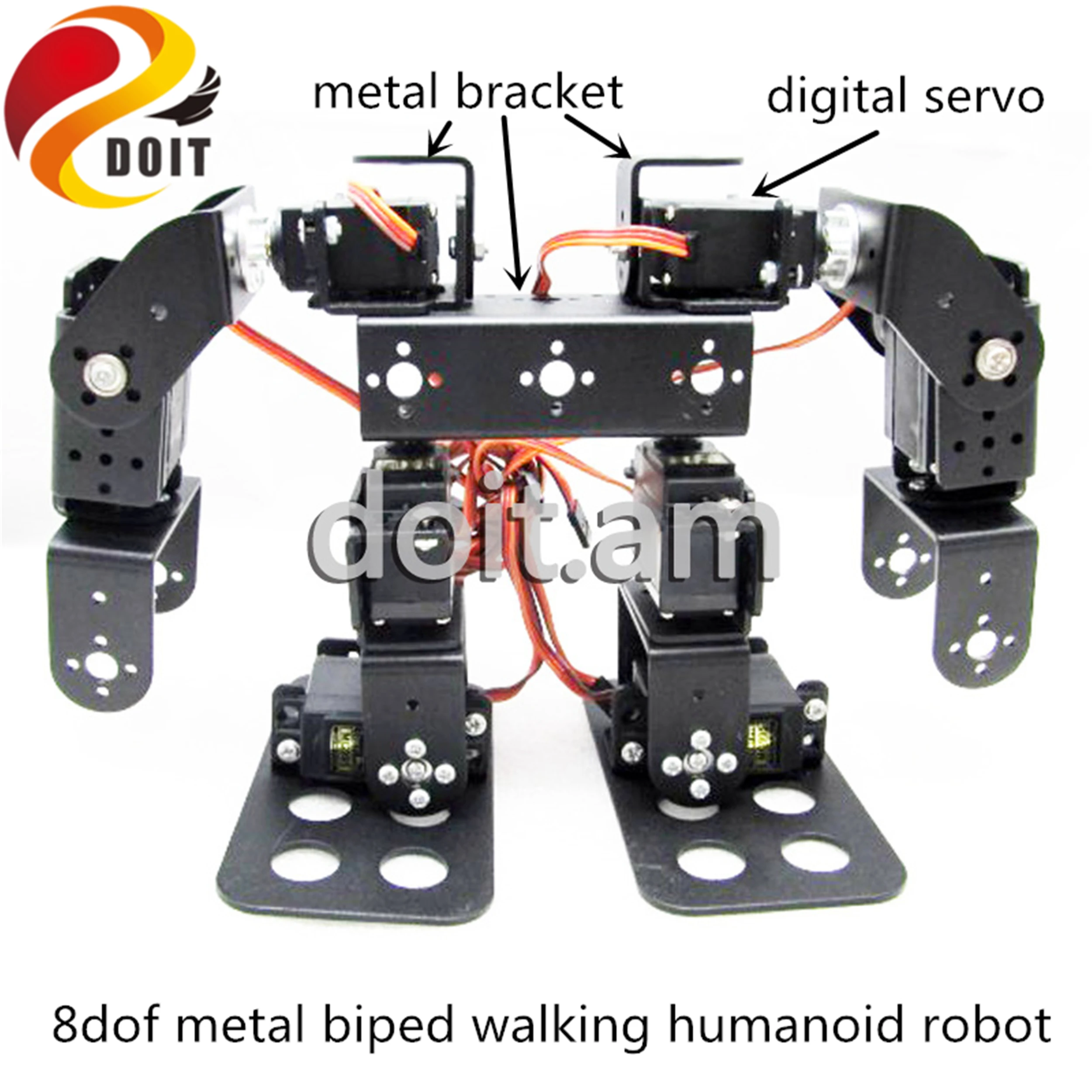 

Unassembled 8dof Humanoid Robot Biped Walking Robotic High Torque Metal Gear Digital Servo Free Steering Wheel DIY Education Toy