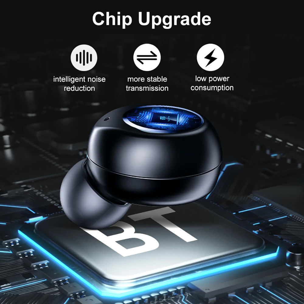 المحمولة سماعات أذن لاسلكية مزودة بتقنية البلوتوث 5.0 سماعات أذن TWS مع LED عرض 8D ستيريو الرياضة سماعات مقاومة للماء ل IOS الروبوت