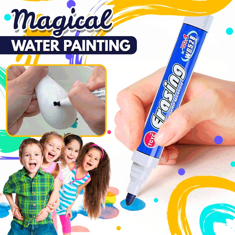 Magical Water Painting Whiteboard Pen Erasable Color Marker Pen Water-based Dry Erase Blackboard Pen Education Toy For Kids