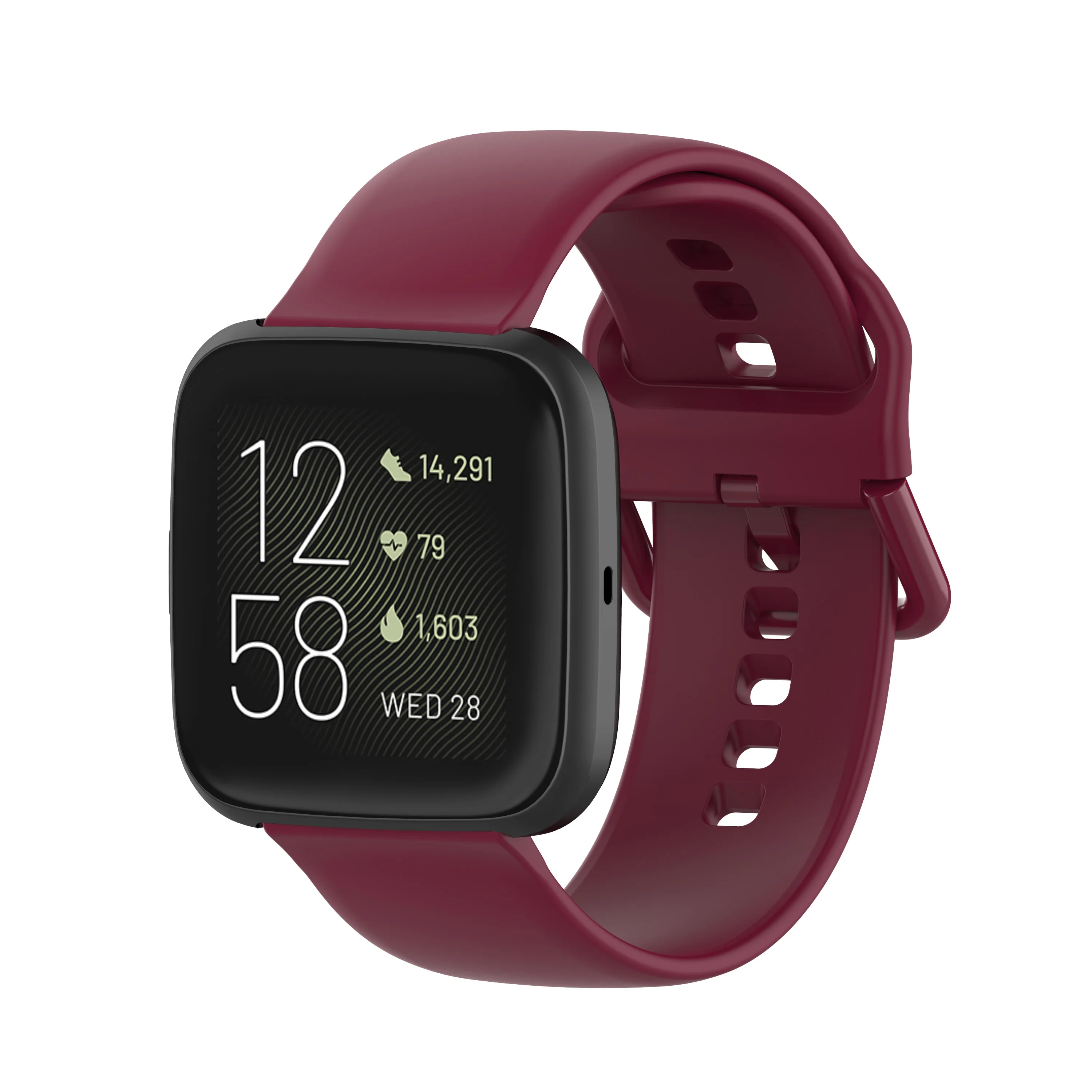 สายรัดข้อมือซิลิโคนนิ่มสำหรับ Fitbit Versa 2สายข้อมือสำรองสำหรับเล่นกีฬาสายนาฬิกาข้อมืออุปกรณ์เสริมสำหรับ Fitbit Versa / Versa Lite