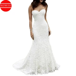Lace Wedding Dress Mermaid Vestido De Noiva 2025 Gown Robe Mariage Vestito Da Festa Di Nozze Suknia Slubna Trouwjurk Simple Boda