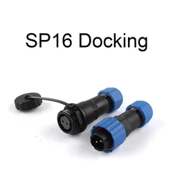 SP16 IP68 Docking Connettore impermeabile Spina maschio e presa femmina 2/3/4/5/6/7/8/9 pin Spina aeronautica Connettore cavo