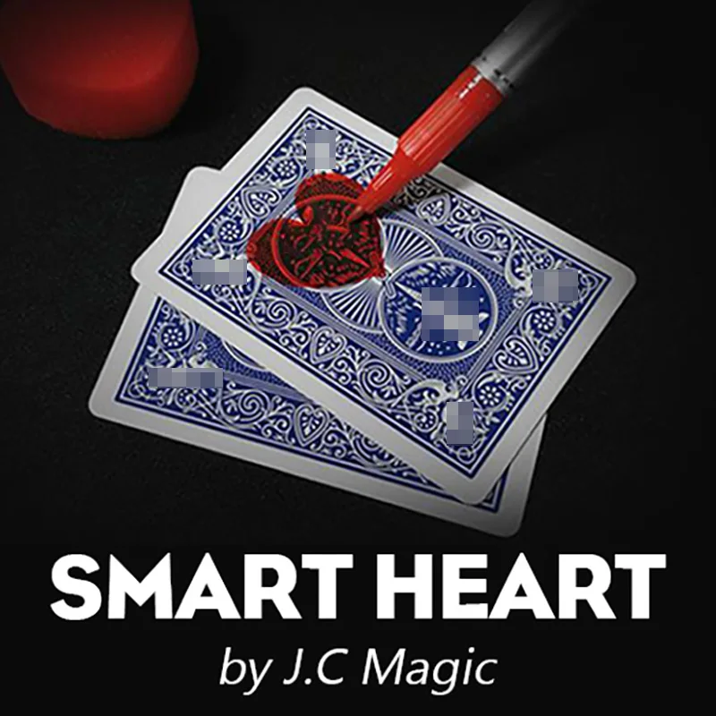 

Smart Heart Magic Tricks Magician Close Up Street Illusions Gimmicks Poker Mentalism Props Heart Disappearing Card Change Magia