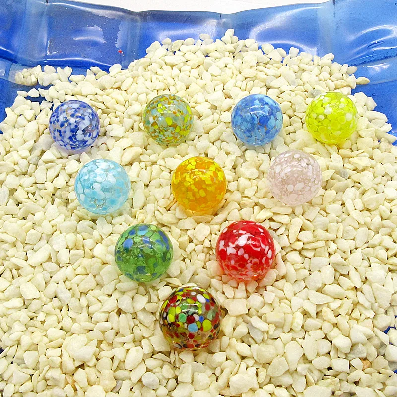 Custom 16mm Glass Marbles Balls Charms Clear Pinball Machine Home Decor for Fish Tank Vase Aquarium Toys for Kids Children 10PCS