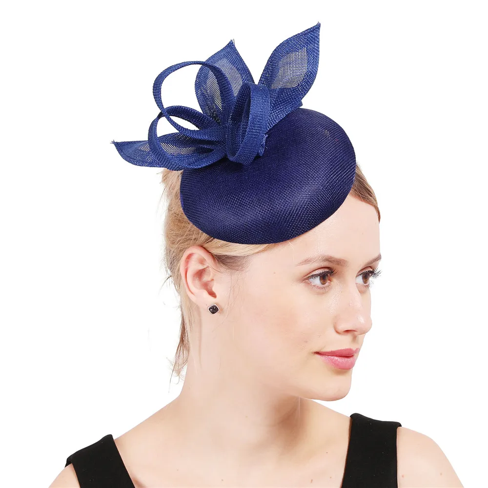 Lila Nachahmung Sinamay Fascinator Kopf bedeckung für Kentucky Derby Kirche Hochzeits feier Rennen Frauen Braut ereignis Anlass Hut – Detail 9