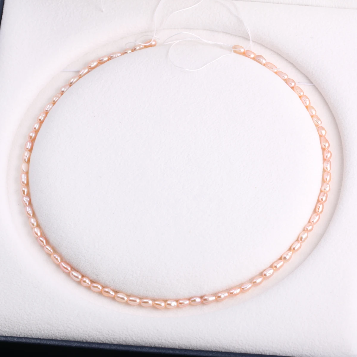 Natural Freshwater Cultured Pearls Beads Rice Shape 100% Natural Pearls for Jewelry Making DIY Strand 14 Inches Size 4-5 mm