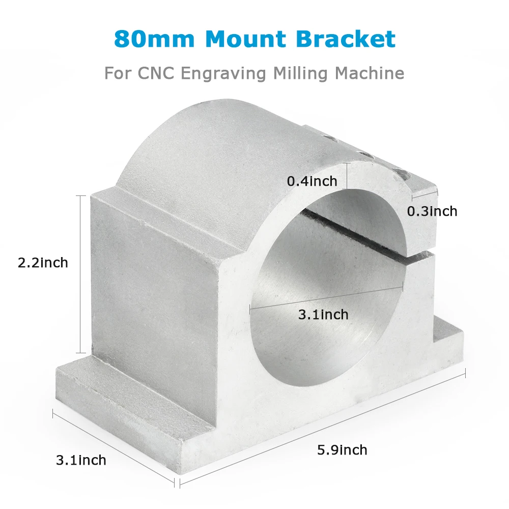 Yofuly 2.2kw Spindle Water Cooled Kit ER20 Milling Spindle Motor.2KW VFD 80 Clamp Water Pump 13pcs ER20 1m Cable for CNC Router