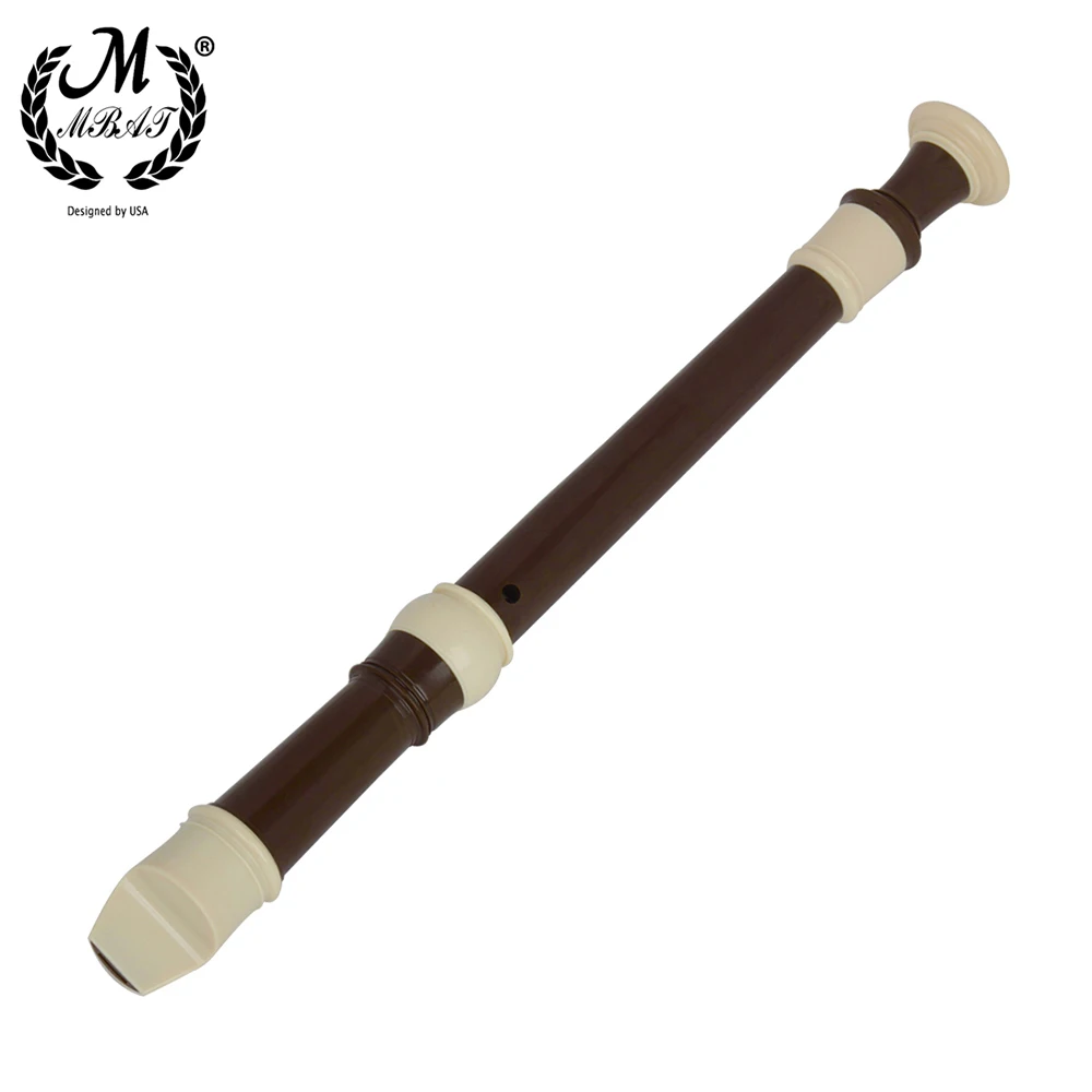 M MBAT ABS Flute Clarinet Recorder Soprano Long Flutes Baroque Recorder Fingering Musical Instrument Accessories Beginner Flute