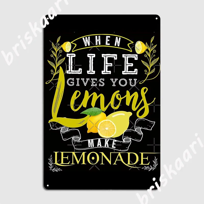 Lemonade Crew Metal Sign Club Home Kitchen Mural Painting Retro Tin sign Poster