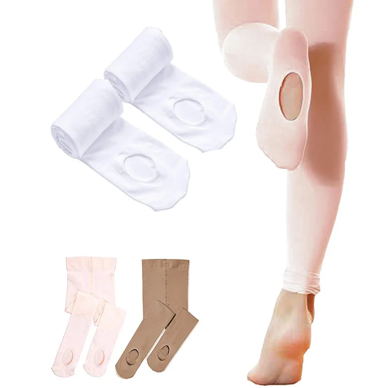 Collant per balletto professionale per donna collant per transizione morbida collant da ballo calze per balletto senza cuciture con foro 60D