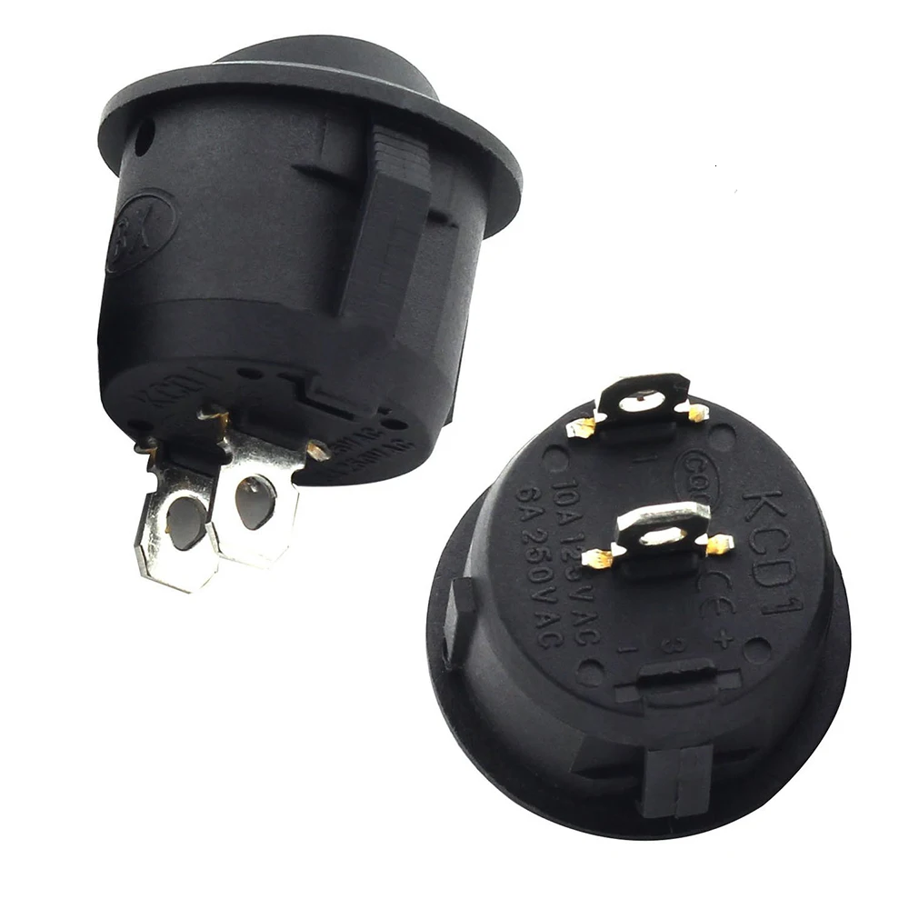 라운드 로커 스위치 LED 조명 자동차 대시 보드 대시 보트 밴 12V, 온/오프, 10 개